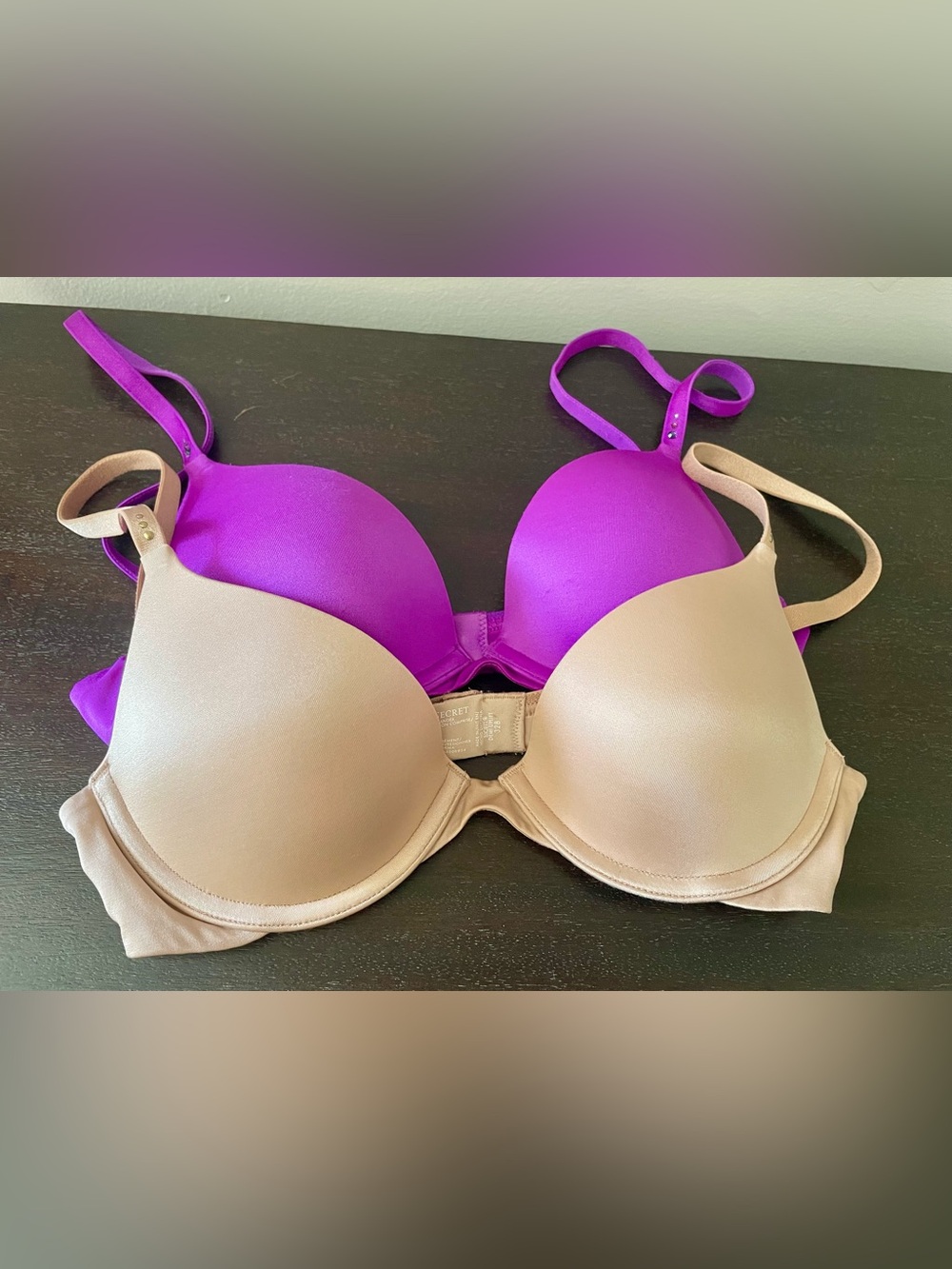 Victoria’s Secret Biofit Demi Uplift Bras, size 32B.